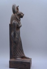 UNIQUE ANCIENT EGYPTIAN STATUE Goddess Sekhmet Heavy Stone with Magic carving