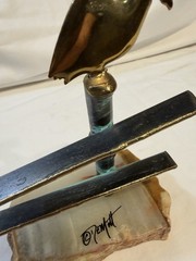 Vintage Mid Century Modern DEMOTT Brass Metal Sculpture