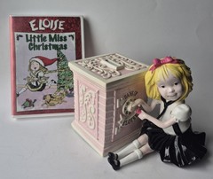 DEPT 56 THE STORYBOOK COLLECTION 2001 CLASSIC ELOISE BANK PINK & MOVIE . . .READ