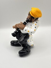 Vintage Jazz Band Ceramic Figurine Set Pianist Singer Guitar Bass Clarinet