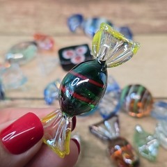 11 Vintage Murano Style Art Glass Candies Candy Italian Hand Blown