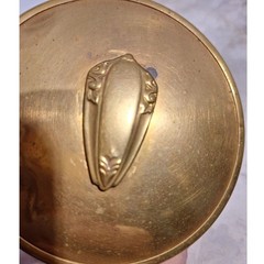 Art Nouveau Vintage Powder Jar Trinket Box Vanity Boudoir Decor As-Is