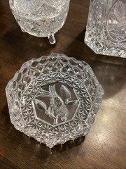3 Set VTG HOFBAUER BYRDES Crystal Trinket Boxes Bird, W. Germany Mid-late 1900s