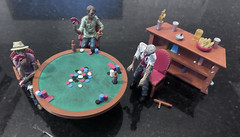 HAMILTON DEAD MANS HAND CRYPT POKER COLLECTION SKELETONS BAR/TABLE