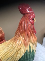 Fitz & Floyd Lg. Ceramic Rooster Coq Du Village Country Classic Cottage French