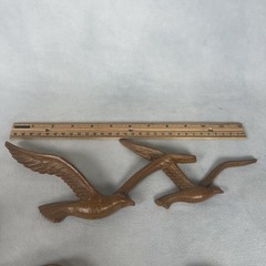 Vintage Set 2 Homco Seagulls Birds Flight Wall Art Decor Plastic MCM