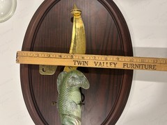 Cool & Very Rare Franklin Mint Largemouth Bass Collector Knife w/ Display AS IS