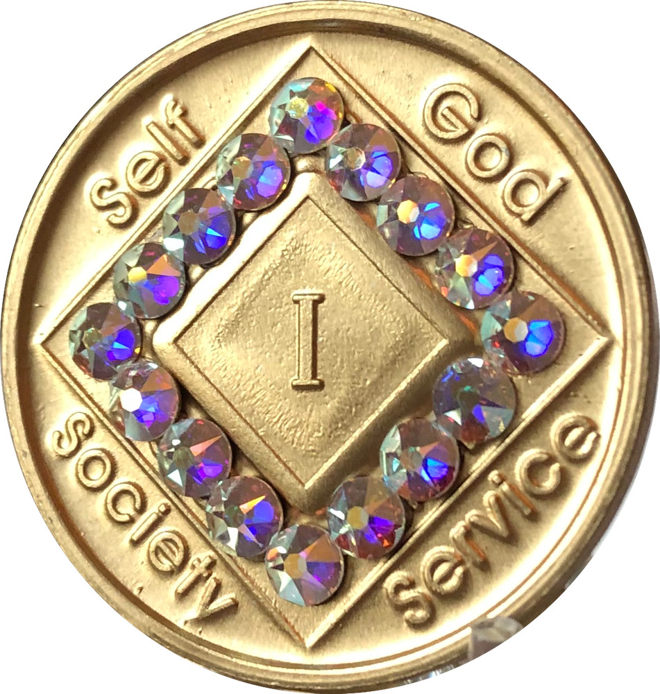 1 – 40 Year Official NA Medallion With Crystal AB Color Swarovski Crystal