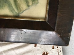 Antique Mother & Baby picture framed size 18.25″X9.25″ Print Unframed 14.5″X5.5″