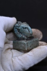 Authentic Ancient Egyptian Antiquities Khnum Stone Amulet Necklace Egyptian BC