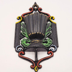 Wilton Match Safe Open Cast Iron Fluted Urn Style Matchstick Holder Patio Hearth