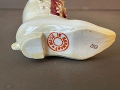 VINTAGE GERMANY 39 MARKED VICTORIAN EDWARDIAN PORCELAIN SHOE BOOT LUSTREWARE