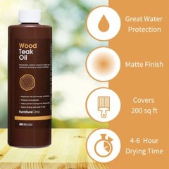 FurnitureClinic Teak Oil | Wood Oil Protects and Cleans Outdoor a