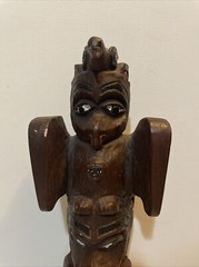 Vintage Shamans Thunderbird, Whale, And Bear Totem Pole Made In British Colombia