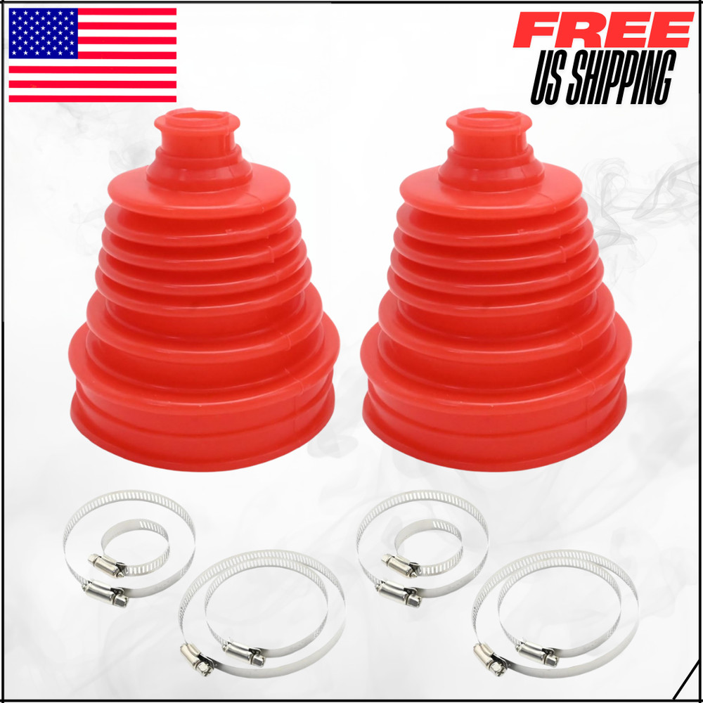 Silicone CV Joint Boot Kit Height Constant Velocity Red Set 2PC 5″ 125-130 mm