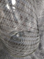 Vintage Murano Italian Hand Blown Spiral Art Glass Black & White 12.5″H X 7″W