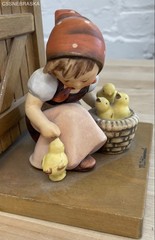 Hummel Goebel Bookends Vintage Western Germany Barnyard Hero Chick Girl Set of 2