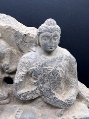 Un Touch Ghandharan Art Ghandhra Teaching Buddha Schist Stone Sculptures Panel