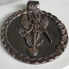 29-27 BC Ancient Roman Legionary SILVER Pendant Depicting High Detailed Victoria