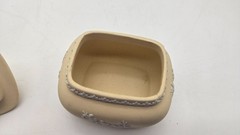 Wedgwood Primrose Yellow Jasperware Trinket Box Neoclassical England