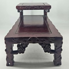 Vintage carved rosewood wood display stand base pedestal Chinese