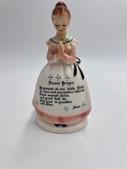 3 Piece Pink Enesco Vintage Mother in Kitchen Prayer Napkin Holder Salt Pepper