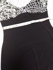 Dress Junior Size M Medium Black White Pattern Top Bow Front Mixxology