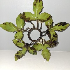 Vtg Italian Tole Strawberry Candleholder Toleware Cottagecore Shabby Chic