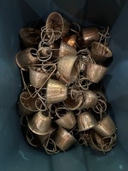 10 FT RAINCHAIN arts & crafts copper downspout vtg garden gutter art bell chain