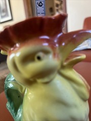 Vintage Ceramic Cream Rooster Pitcher Unbranded Very Nice Color And Condition