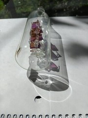 VTG MAYFLOWER GLASS WITH SMALL SHIP INSIDE A BOTTLE BRITAIN