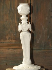 WEDGWOOD 19 C. XRARE VERY ELABORATE PARIAN WITH TROPHIES CANDLESTICK LOOK