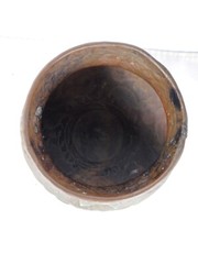 Hammered Copper Water Pot or Floral Design with Indigenous Primitive Design (61)