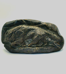 Ancient Greek Wolf Carved Stone Sculpture Animal Figure Circa 200-300 BC