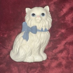Vintage 1980s Home Interiors White Kittens Cats Wall Décor Art Plaques Boy Girl