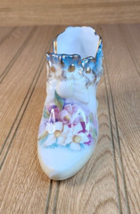 VINTAGE RS SUHL MARKED HAND PAINTED VICTORIAN EDWARDIAN PORCELAIN SHOE