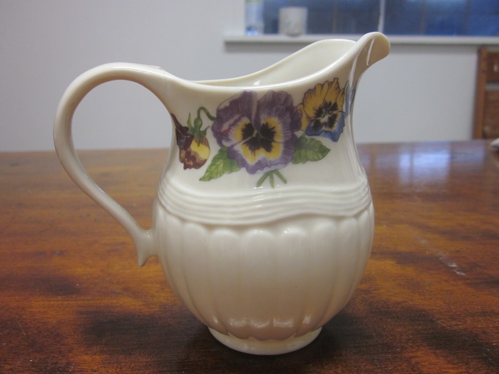 Belleek Enchanted Garden Cream Pitcher Creamer Porcelain Flower Made In Ireland