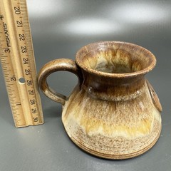 Hand Made Studio Art Pottery Bost On Stoker Coffee Mug Cup Stoneware Signed Mug