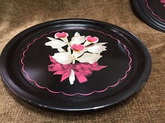 Multiple Available Vintage Floral TOLEWARE Tole METAL TRAY 12”