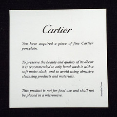Cartier Porcelain Square Embossed Window Panther Large Tray France Authentic 9.5
