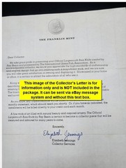 Cool & Very Rare Franklin Mint Largemouth Bass Collector Knife w/ Display AS IS