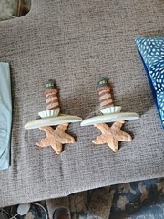 2000 WESTLAND~Seahorses & Shells Tea Light Candle Holder~#8540~Beach~Wall Decor