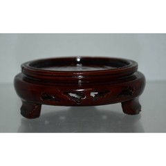 Asian Inspired Carved Wood Display Stand #8005879