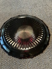 Vintage Avon Cape Cod Ruby Red Dinner Plate with Scalloped Edges 10.5 Inch