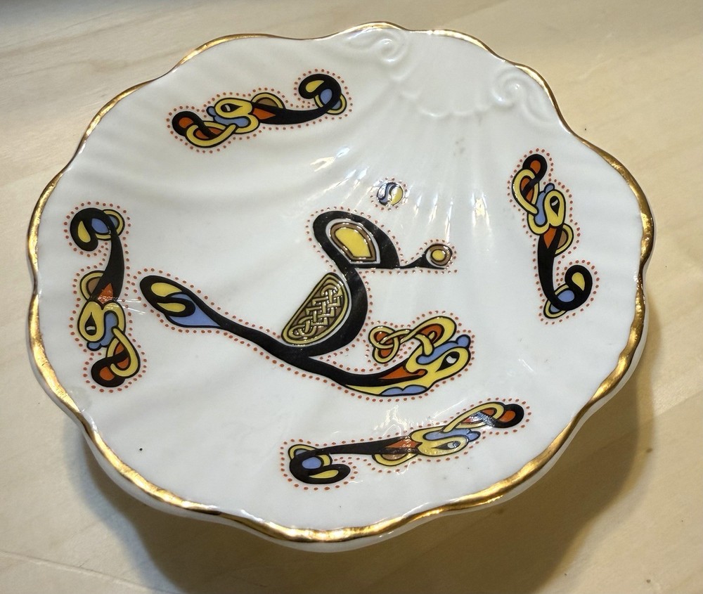 Bone China Shell Jewelry Dish – Royal Tara Book Of Kells Handmade In Ireland