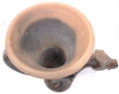 RARE Ancient Style Horse Head Libation Vessel Rhyton Drinking Cup Horns Pls Read
