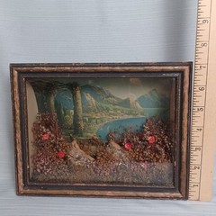 Vintage Italy Miniature Diorama Shadow Box 3D Wall Art Decor