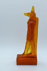 Rare Ancient Egyptian Antique Statue God Anubis Afterlife Amber Stone Egypt BC