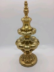 Vintage Solid Brass Victorium Finial Original Finish Table Top Door Stop 9″ EUC