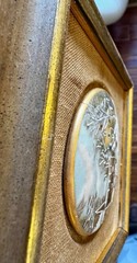 Hand Enameled 3D Porcelain 24Kt Gold Rim Sungott Art Studio NY Country Farm VGC